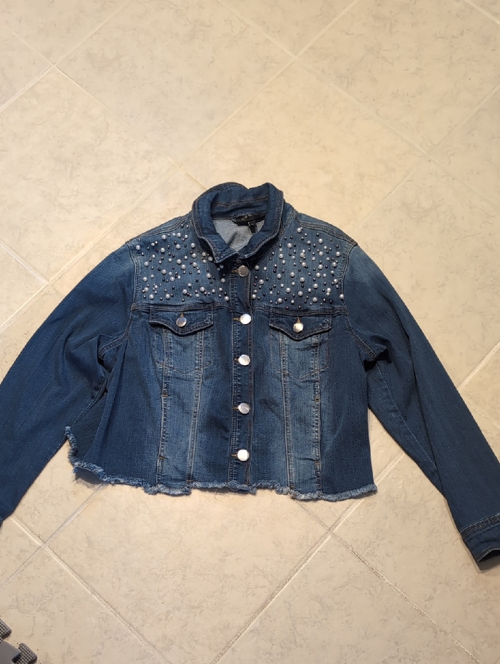 Vintage Lane Bryant Bedazzled Jean Jacket